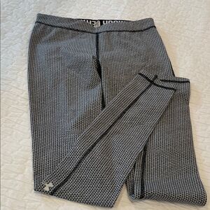 Under Armour Black & Grey Check Patterned Full Length Leggings